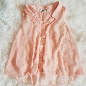 Peach Anchor Button Down